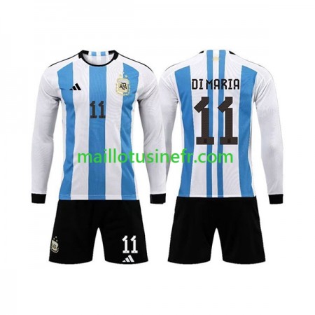 Maillot de Foot Argentine 3 Stars Di Maria 11 Domicile Coupe du monde 2022 Manches Longues - Enfant Maillot de Foot Argentine 3 Stars Di Maria 11 Domicile Coupe du monde 2022 Manches Longues - Enfant